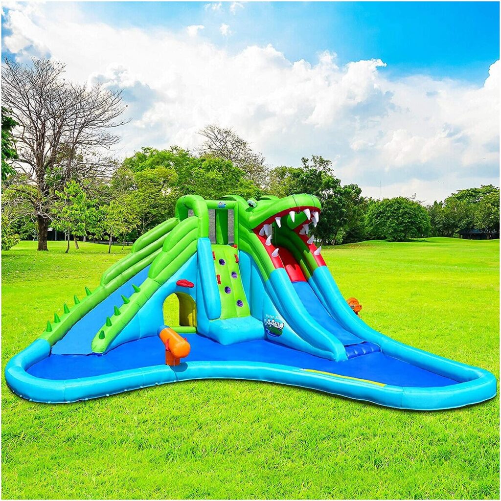 Inflatable Bouncer Crocodile Inflatable Water Slide Climbing Wall