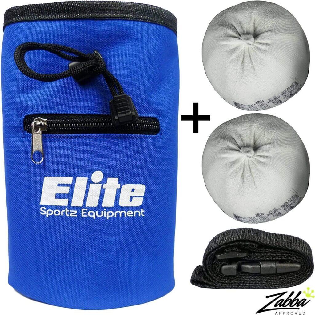 Elite Sportz Equipment Rock Climbing Chalk Bag and 2 x Chalk Balls