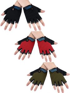 Kids Half Long Finger Climbing Gloves for Age 1-10 Boys Girls